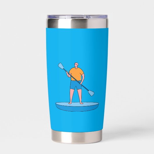 Standup Paddle Board Retro Design Gift Geïsoleerde Drinkbeker (Voorkant)