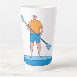Standup Paddle Board Retro Vintage Design Geschenk Latte Mok