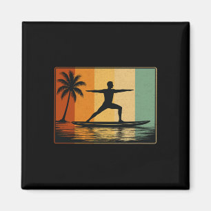 Standup Paddle Board Yoga voor mannen Vintage surf Magneet