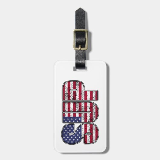 Standup Paddling SUP American Flag Bagagelabel (Voorkant verticaal)