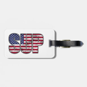 Standup Paddling SUP American Flag Bagagelabel