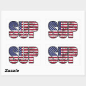 Standup Paddling SUP American Flag Rechthoekige Sticker (Vel)
