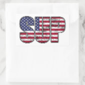 Standup Paddling SUP American Flag Rechthoekige Sticker (Tas)