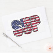 Standup Paddling SUP American Flag Rechthoekige Sticker (Envelop)