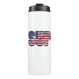 Standup Paddling SUP American Flag Thermosbeker