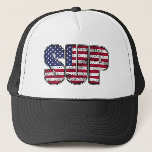 Standup Paddling SUP American Flag Trucker Pet
