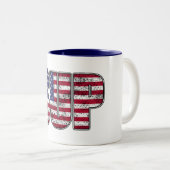 Standup Paddling SUP American Flag Tweekleurige Koffiemok (Voorkant rechts)