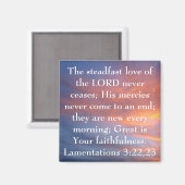 standvastige liefde van de Heer bijbel vers zonsop Magneet (Voorkant / Achterkant)