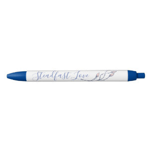 standvastige liefdesquote blauwe inkt pen