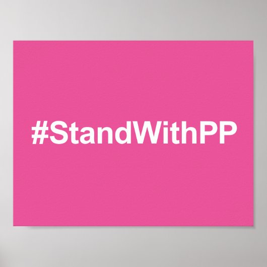 #StandWithPP-teken Poster (Voorkant)
