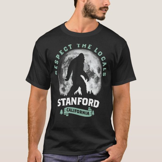 Stanford California Bigfoot Night Walk Retro T-shirt (Voorkant)