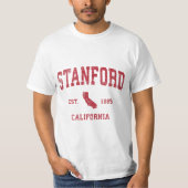 Stanford California CA Sport Design Red P T-shirt (Voorkant)