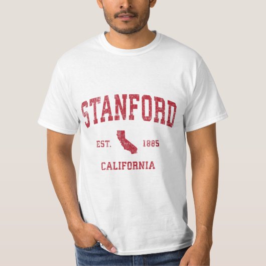 Stanford California CA Sport Design Red P T-shirt (Voorkant)