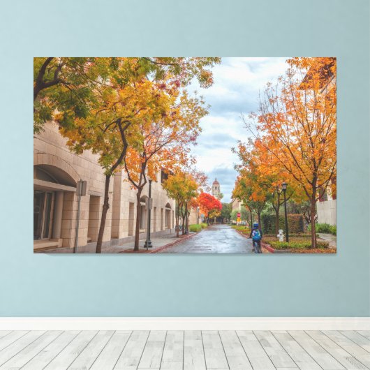 Stanford Campus Herfst Canvas Afdruk (Insitu (Houten vloer))