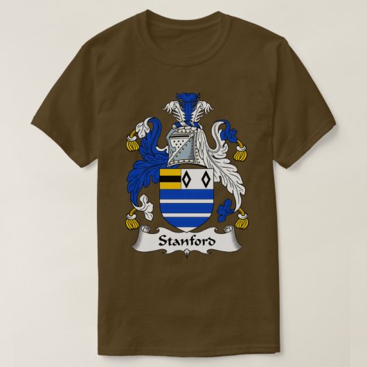 Stanford Coat of Arms Family Crest T-shirt (Design voorkant)