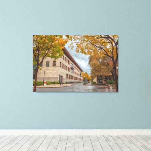 Stanford in de herfst canvas afdruk (Insitu (Houten vloer))