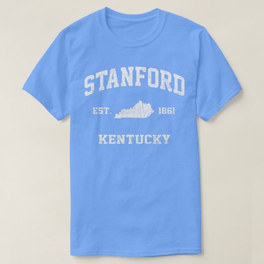 Stanford Kentucky KY staat Athletic stijl T-shirt (Design voorkant)