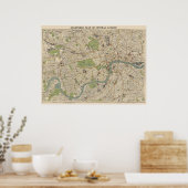 Stanford's Kaart van Centraal Londen - 1942 Londen Poster (Keuken)