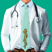 Stang van Asclepius Stropdas (Light Scrubs Green)