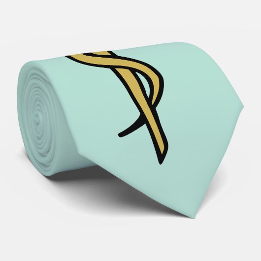 Stang van Asclepius Stropdas (Light Scrubs Green) (Opgerold)