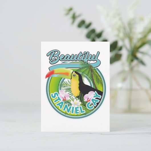 Staniel Cay reislogo Briefkaart (Staand voorkant)