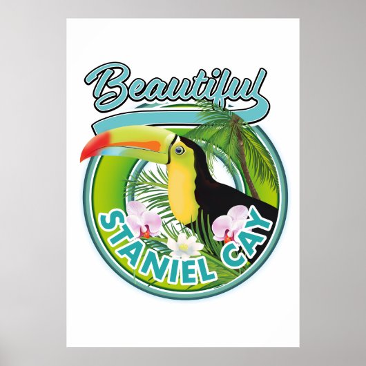Staniel Cay reizen logo Poster (Voorkant)