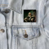 Stanislas Lesczinski King of Poland Vierkante Button 5,1 Cm (In situ)
