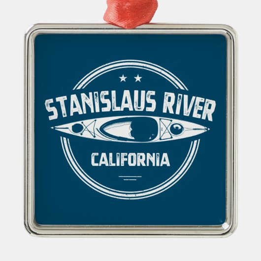 Stanislaus, Californië Kayaking Metalen Ornament (Voorkant)