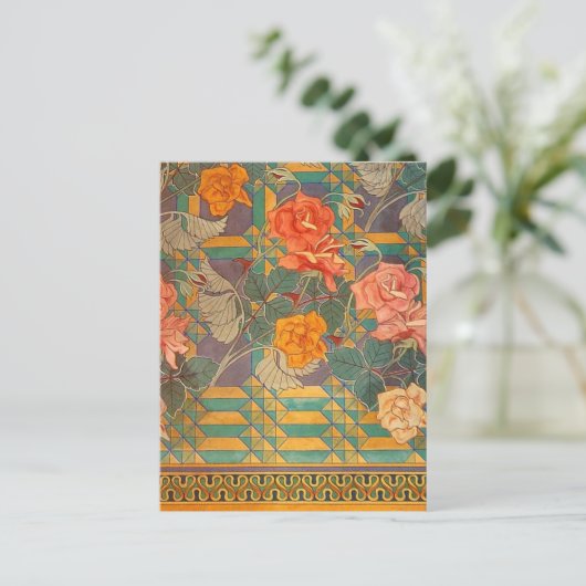 Stanisław Wyspiański ~ Rozen Briefkaart (Staand voorkant)