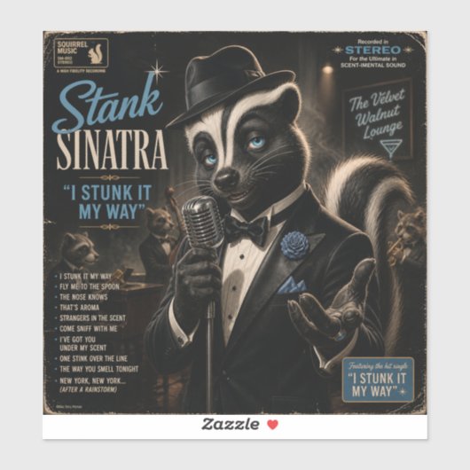 Stank Sinatra Album: een Parodie Sticker (Vel)