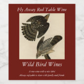 Stanley (Cooper's) Hawk Audubon's Birds of America Wijn Etiket (Enkel label)