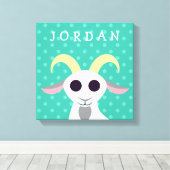 Stanley de Goat Canvas Afdruk (Insitu (Houten vloer))