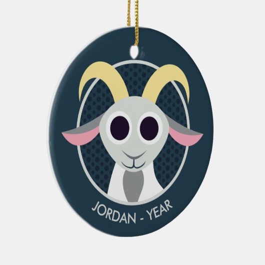 Stanley de Goat Keramisch Ornament (Rechts)