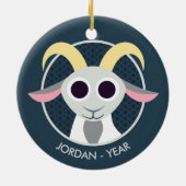 Stanley de Goat Keramisch Ornament (Achterkant)