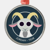 Stanley de Goat Metalen Ornament (Voorkant)
