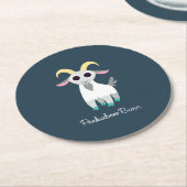 Stanley de Goat Ronde Kartonnen Onderzetter (Gebogen)