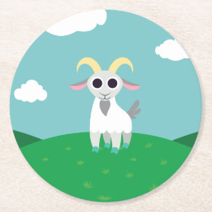 Stanley de Goat Ronde Kartonnen Onderzetter
