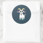 Stanley de Goat Ronde Sticker (Tas)