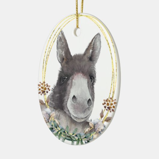 Stanley de Kerst Ezel Keramisch Ornament (Links)