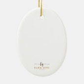 Stanley de Kerst Ezel Keramisch Ornament (Achterkant)