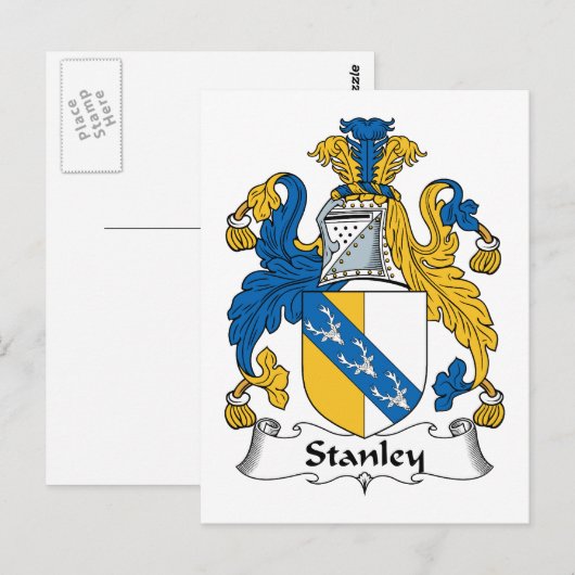 Stanley Family Crest Briefkaart (Voorkant / Achterkant)