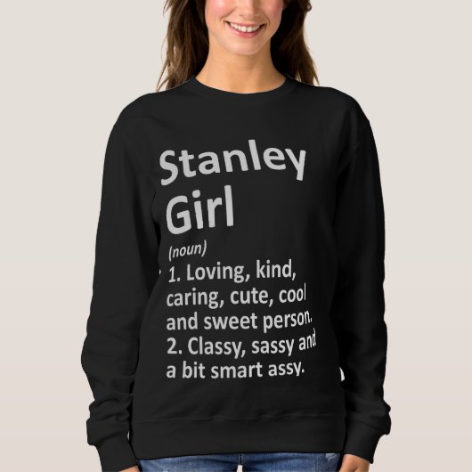 Stanley Girl Wi Wisconsin Funny City Home Roots Trui (Voorkant)