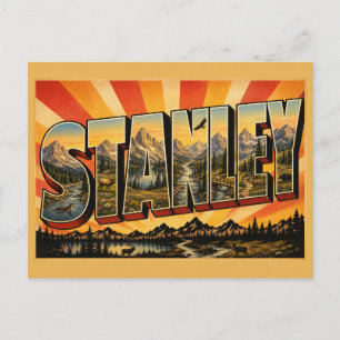 Stanley Idaho Alpine Pieken Riviervallei Kunst Briefkaart