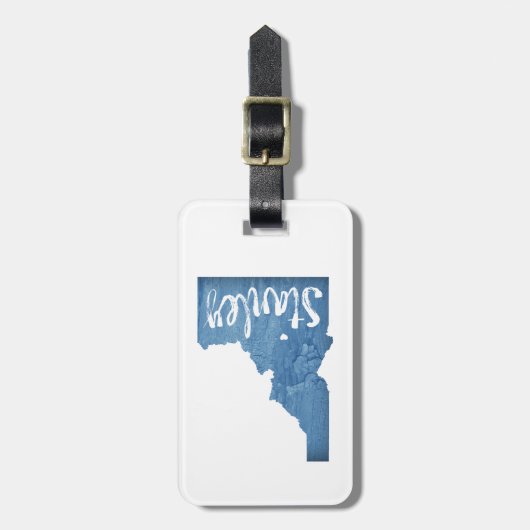 Stanley Idaho Wood Grain Bagagelabel (Voorkant verticaal)