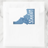 Stanley Idaho Wood Grain Rechthoekige Sticker (Tas)