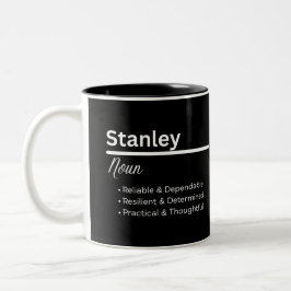 Stanley Jongensnaam Definitie Gepersonaliseerde Mo Tweekleurige Koffiemok