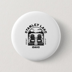 Stanley Lake Idaho Buitenactiviteiten Vintage Ronde Button 5,7 Cm