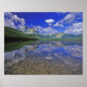 Stanley Lake in de Sawtooth Mountains van Idaho Poster