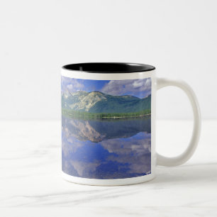Stanley Lake in het Sawtooth-gebergte in Idaho Tweekleurige Koffiemok