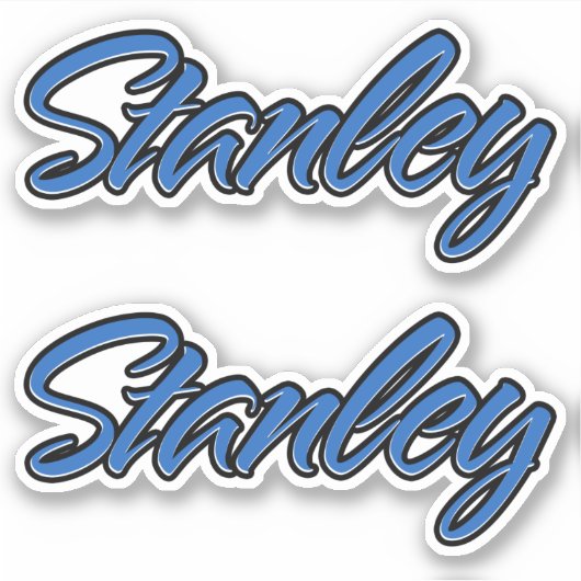 Stanley Name blue Aufkleber Sticker Stickerset (Voorkant)
